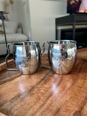 Tequila patron Stainless Steel Moscow Mule Mug - Set of 2, Silver